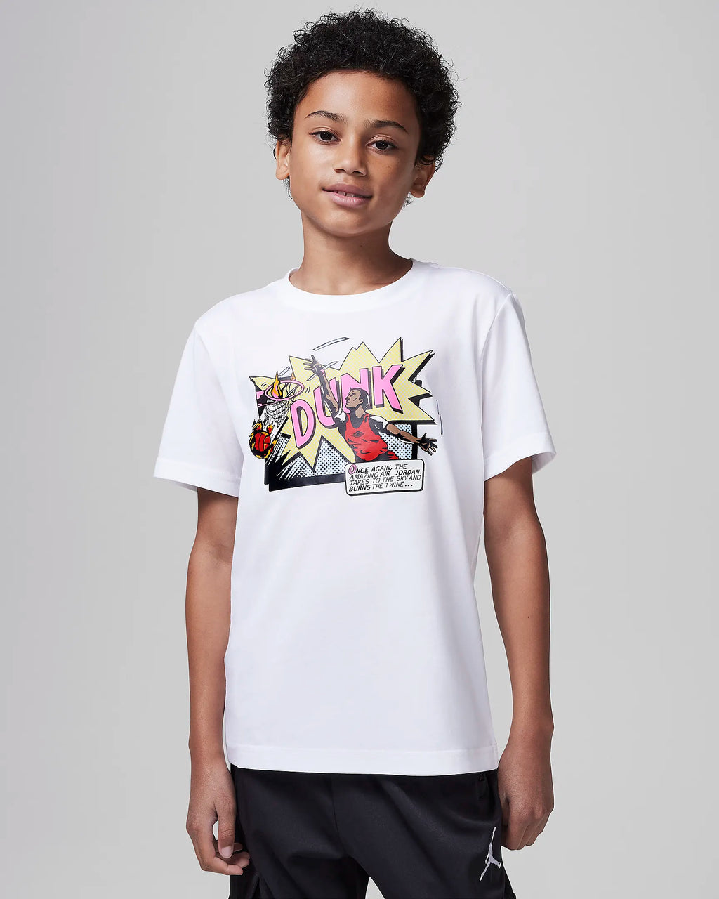 Air Jordan Big Kids' Dunk Comics T-Shirt 'White'