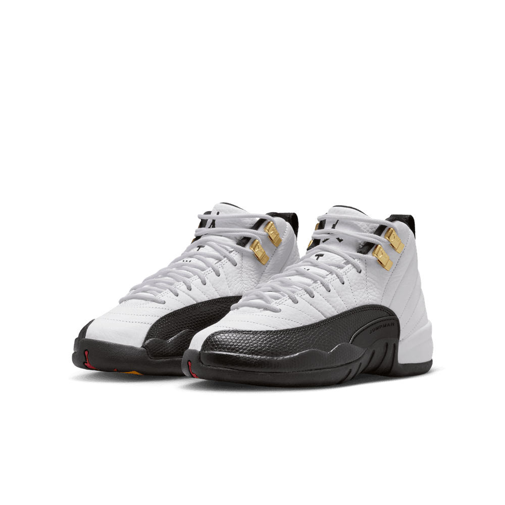 Air Jordan 12 Retro Big Kids' Shoes (GS) 'White/Black/Taxi'