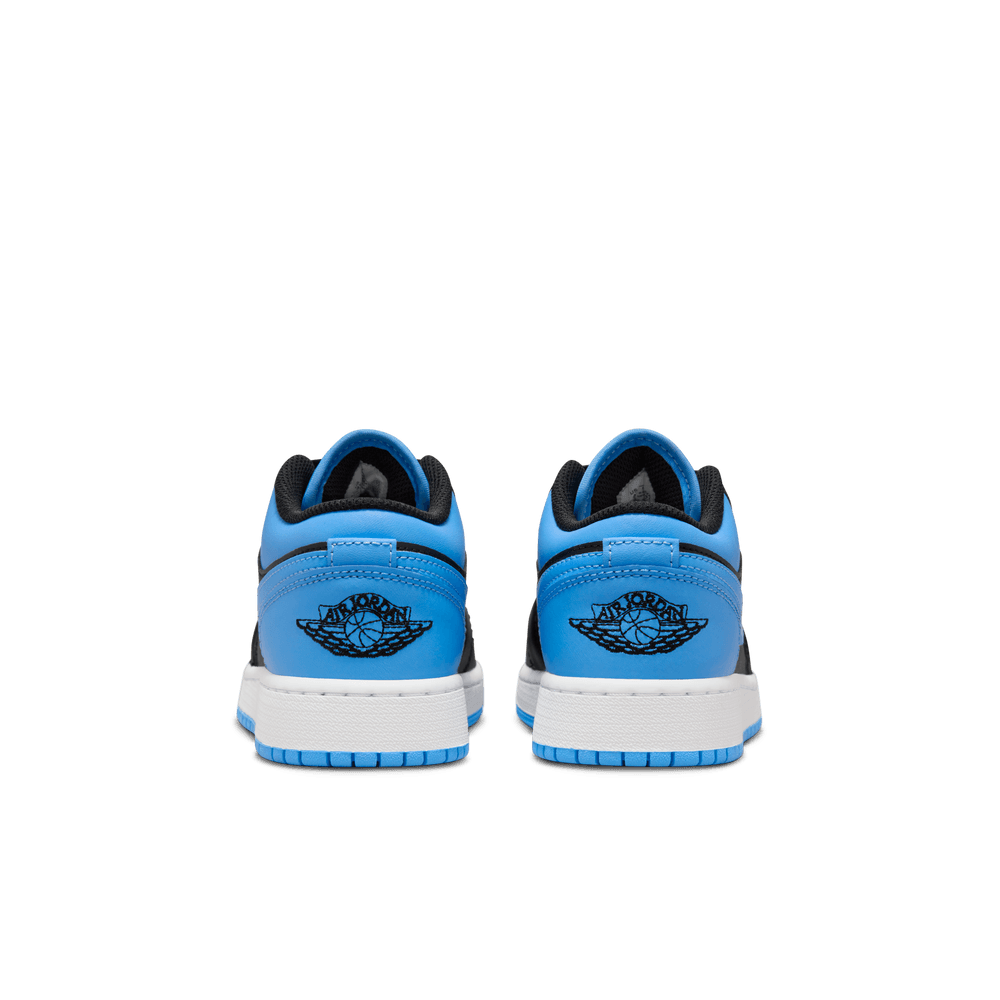 Air Jordan 1 Low Big Kids' Shoes (GS) 'Black/Blue/White'