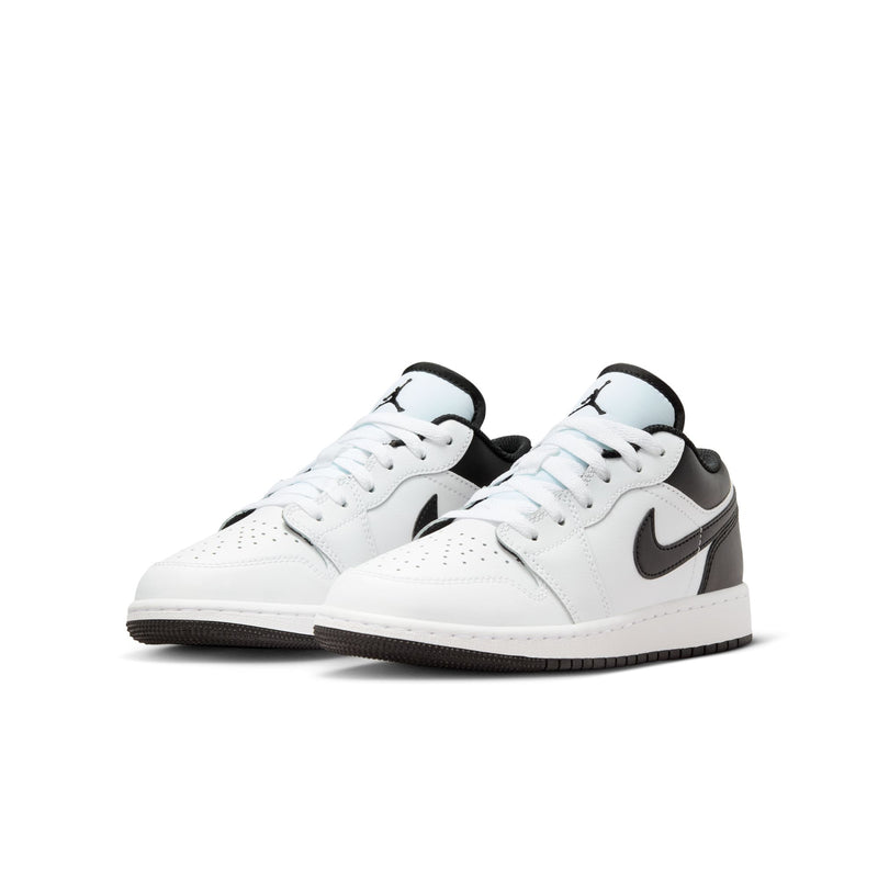 Air Jordan 1 Low Big Kids' Shoes (GS) 'White/Black'