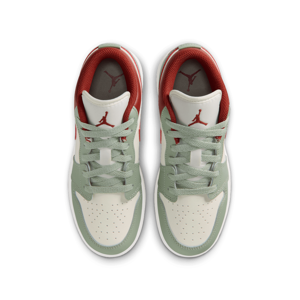 Air Jordan 1 Low Big Kids' Shoes (GS) 'Sail/Jade/Redstone'