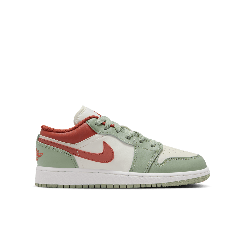 Air Jordan 1 Low Big Kids' Shoes (GS) 'Sail/Jade/Redstone'