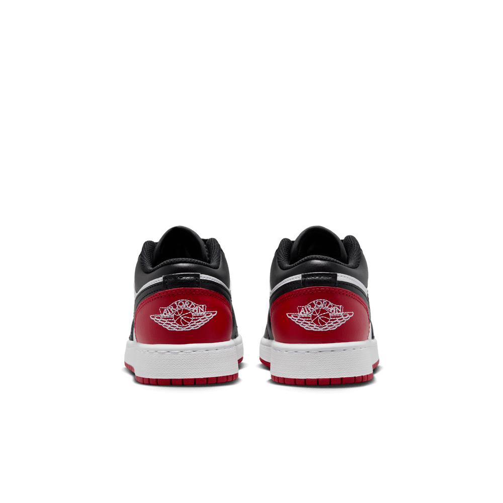 Air Jordan 1 Low Big Kids' Shoes (GS) 'White/Black/Red'