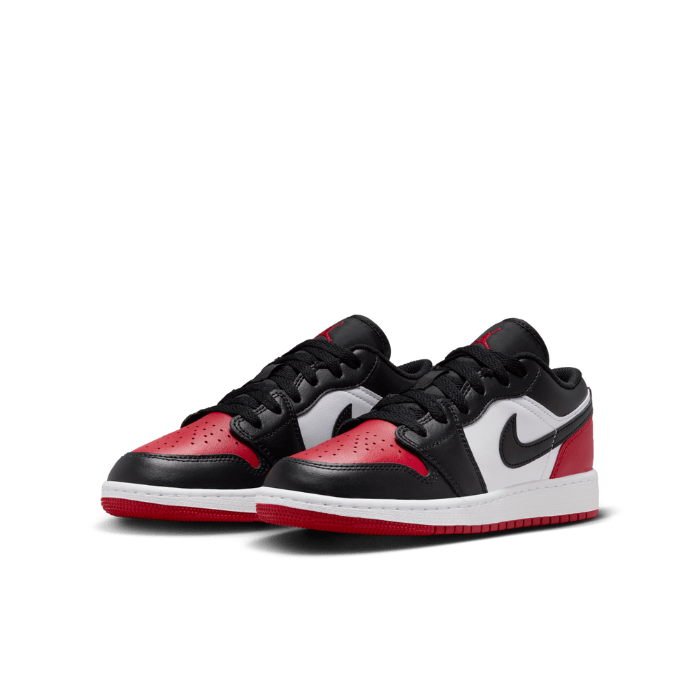 Air Jordan 1 Low Big Kids Shoes GS White Black Red Bouncewear