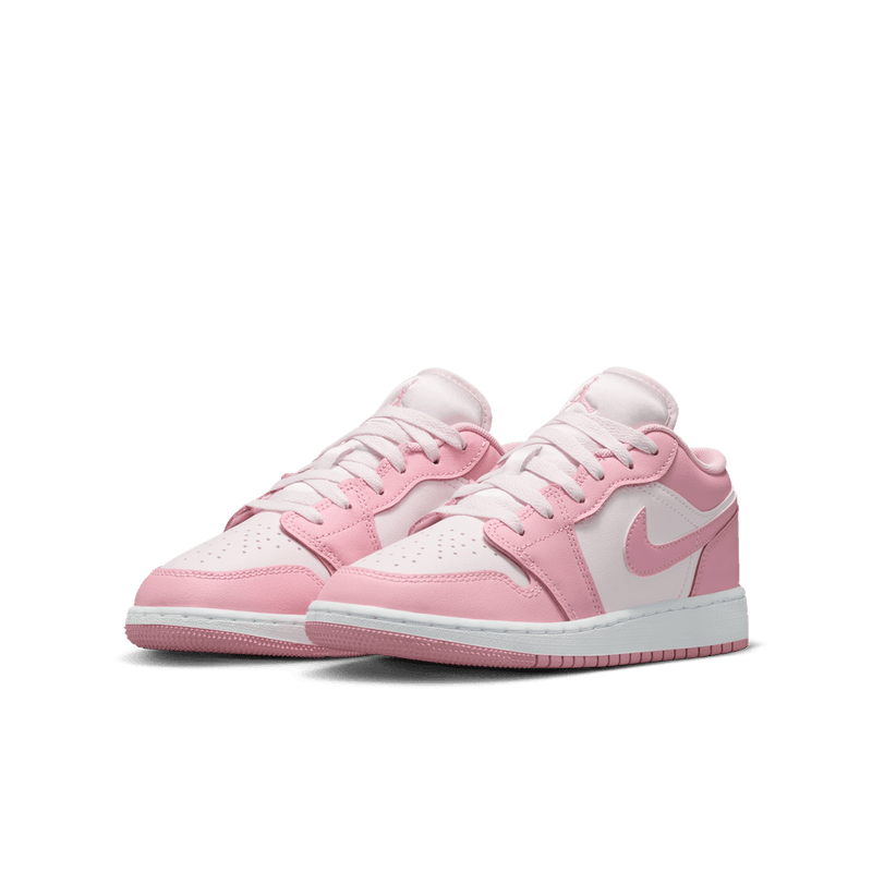 Air Jordan 1 Low Big Kids' Shoes (GS) 'Soft Pink/Pearl Pink/White'