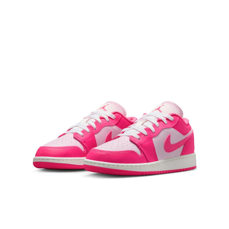 Air Jordan 1 Low Big Kids' Shoes (GS) 'Pink Foam/Hyper Pink/White'