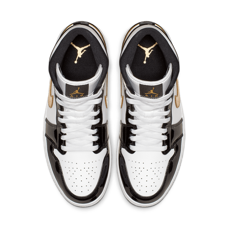 Black gold and sales white jordan 1
