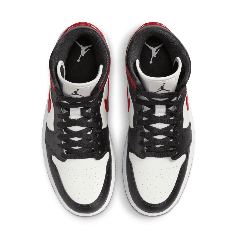 Air Jordan 1 Mid Women's Shoes 'Sail/Red/Off Noir/White'