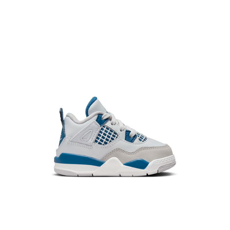 Jordan 4 Retro "Industrial Blue" Baby/Toddler Shoes (TD) 'White/Blue'