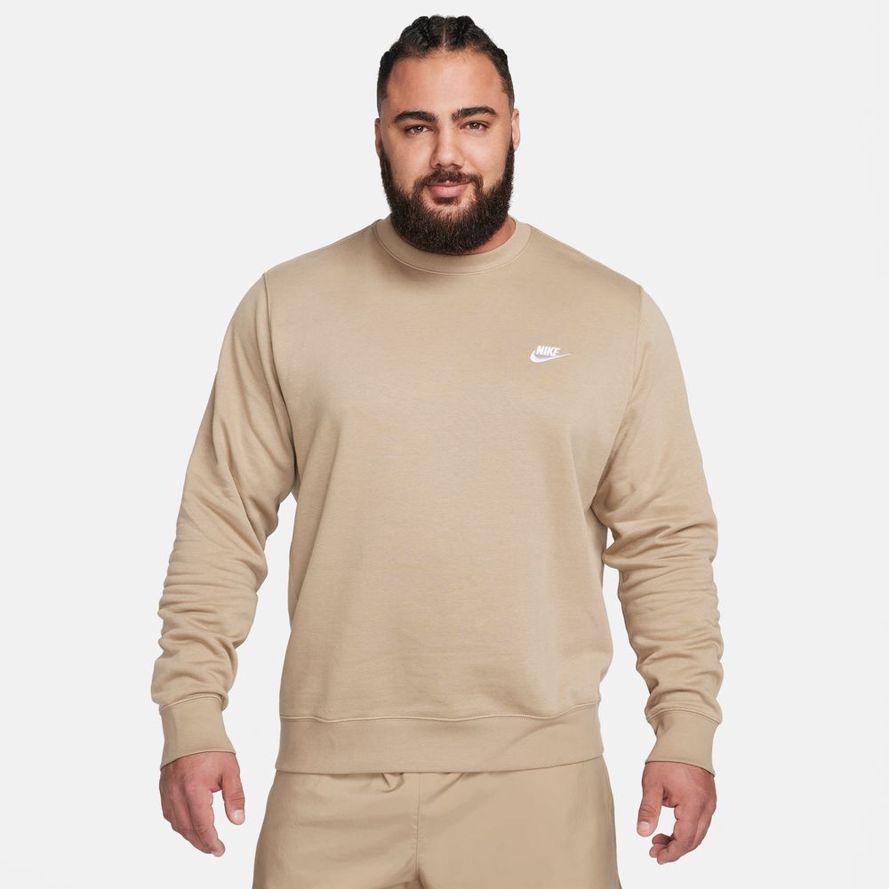 Nike Sportswear Club Fleece Men's Crew 'Khaki/White'