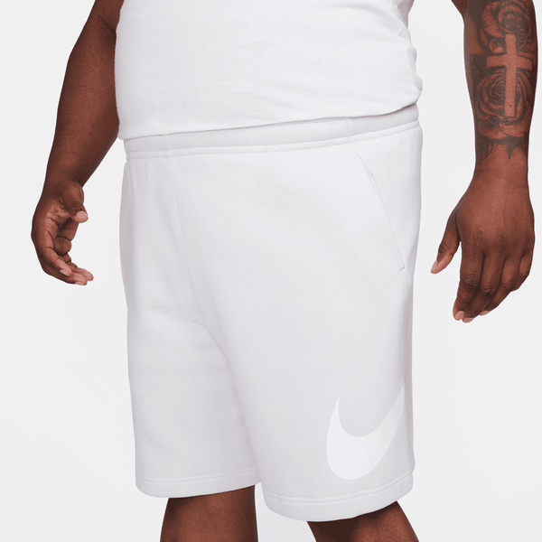 Nike Sportswear Club Men s Graphic Shorts Pure Platinum White
