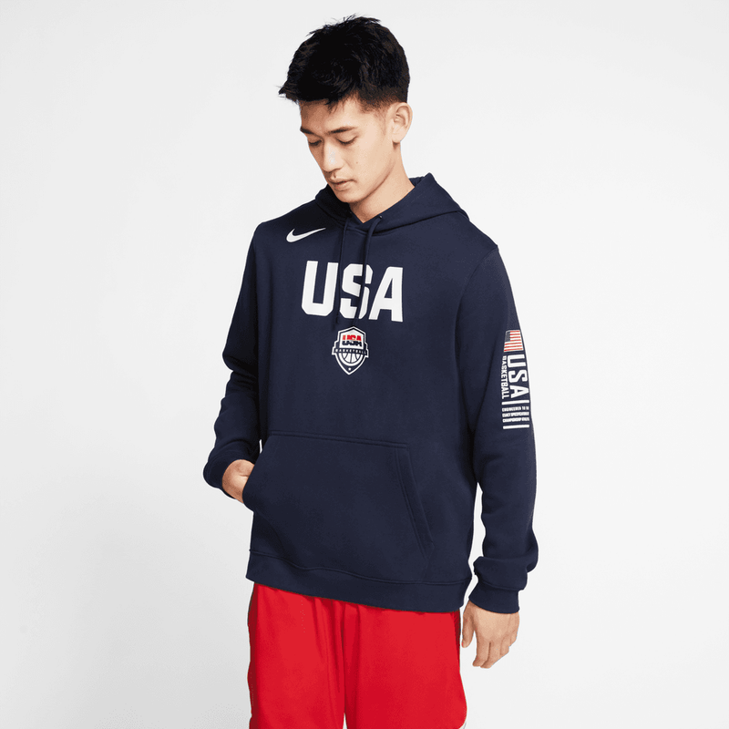 USA Nike Club Fleece Men's Basketball Pullover 'Obsidian'
