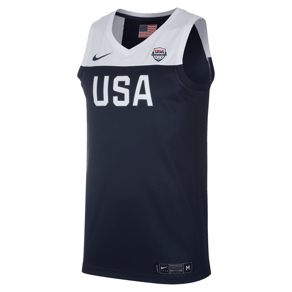 USA Nike (Road) Men's Basketball Jersey 'Obsidian'