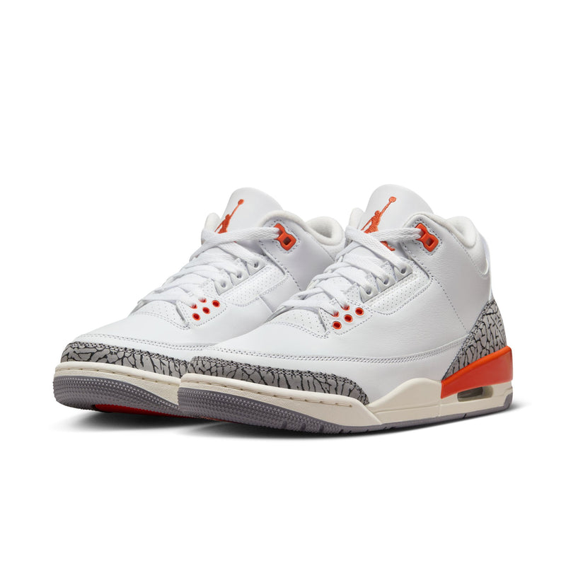 Air Jordan 3 Retro Women's Shoes "Georgia Peach" 'White/Cosmic Clay/Cement Grey'