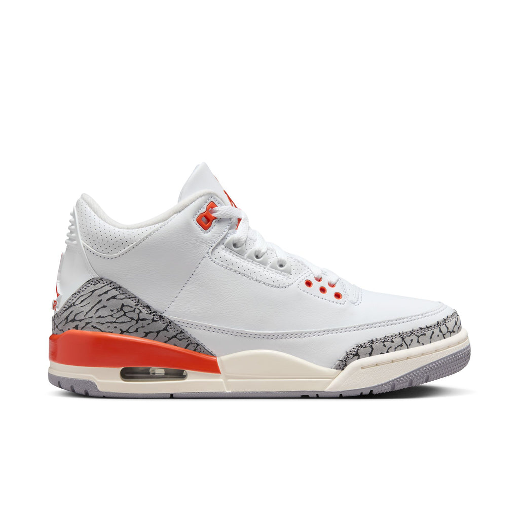 Air Jordan 3 Retro Women's Shoes "Georgia Peach" 'White/Cosmic Clay/Cement Grey'