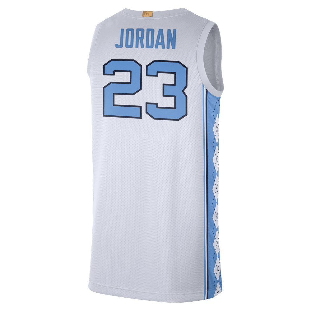 Jordan College (UNC) Men's Limited Basketball Jersey 'White/Valor/Blue'