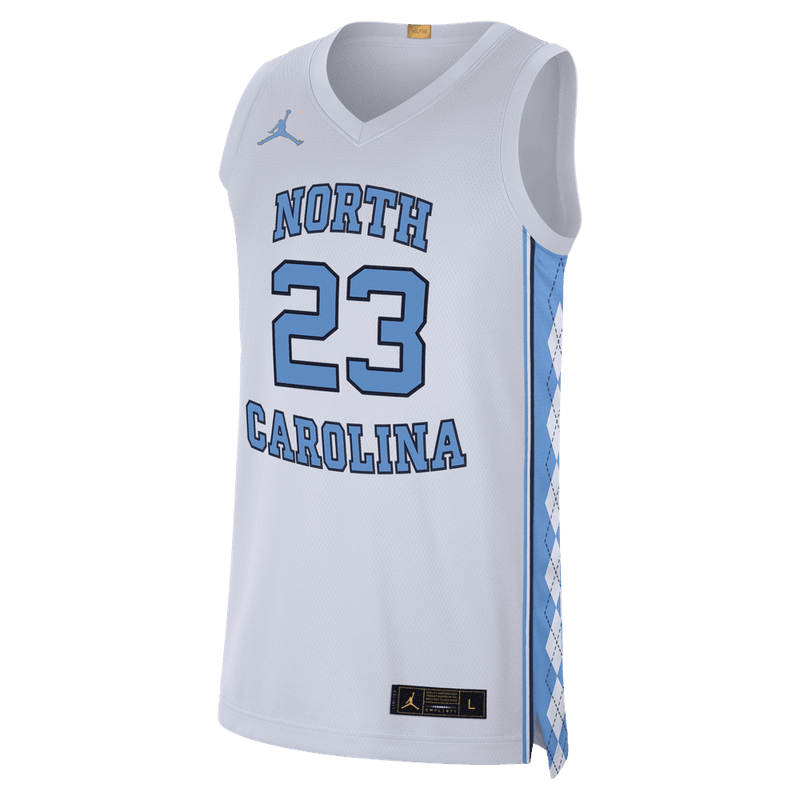 Jordan College (UNC) Men's Limited Basketball Jersey 'White/Valor/Blue'