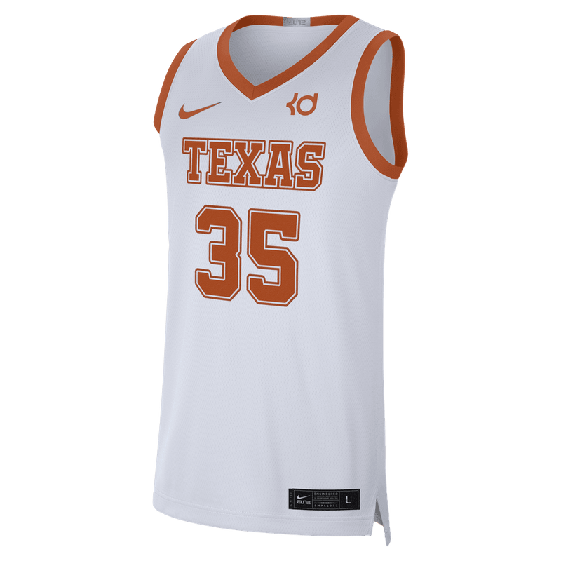 Kevin Durant Nike College Texas Men's Limited Basketball Jersey 'White/Orange'