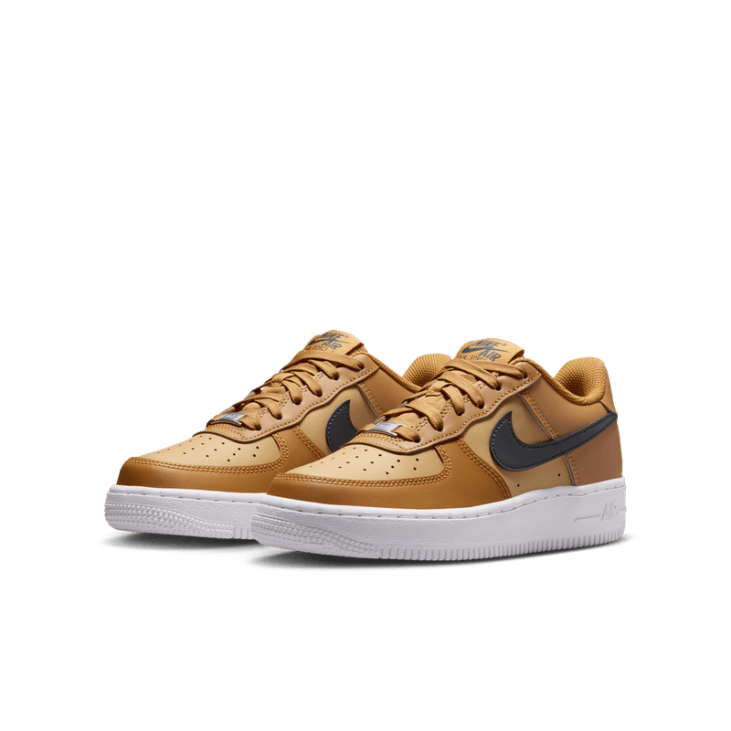 Nike Air Force 1 Big Kids' Shoes (GS) 'Wheat/Anthracite/Gold'