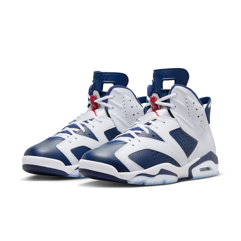 Air Jordan 6 Retro "White and Midnight Navy" Men's Shoes 'White/Red/Navy'