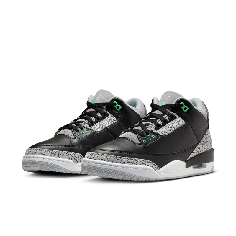 Air Jordan 3 Retro "Green Glow" Men's Shoes 'Black/Green/Grey'