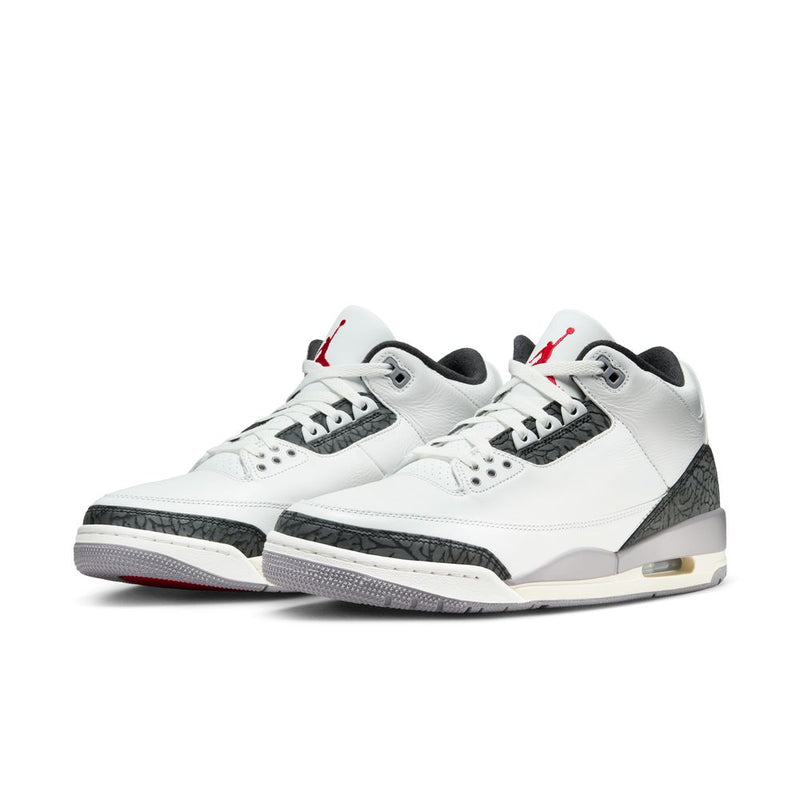 Air Jordan 3 Retro "Cement Grey" Men's Shoes 'White/Red/Cement Grey'