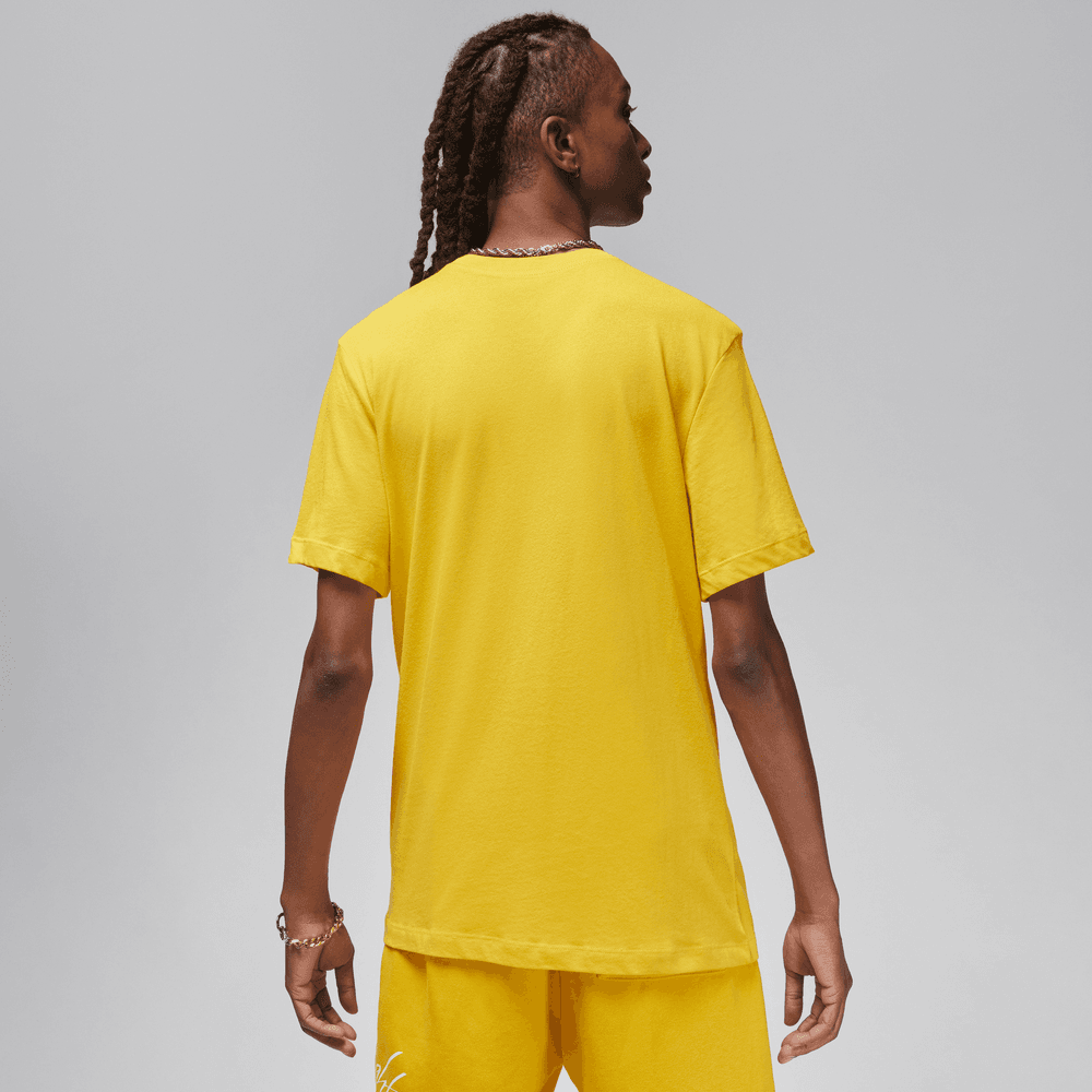 white and yellow jordan shirt