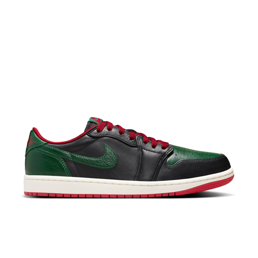 Air Jordan 1 Low OG "Black/Gorge Green" Women's Shoes 'Black/Green/Red'
