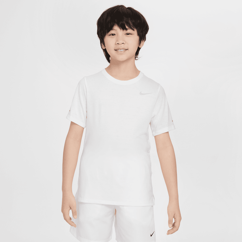 Nike Dri-FIT Miler Big Kids' (Boys') Training Top 'White'