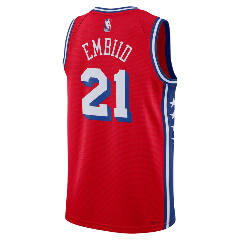 Joel Embiid Philadelphia 76ers Statement Edition Jordan Dri-FIT NBA Swingman Jersey 'Red'