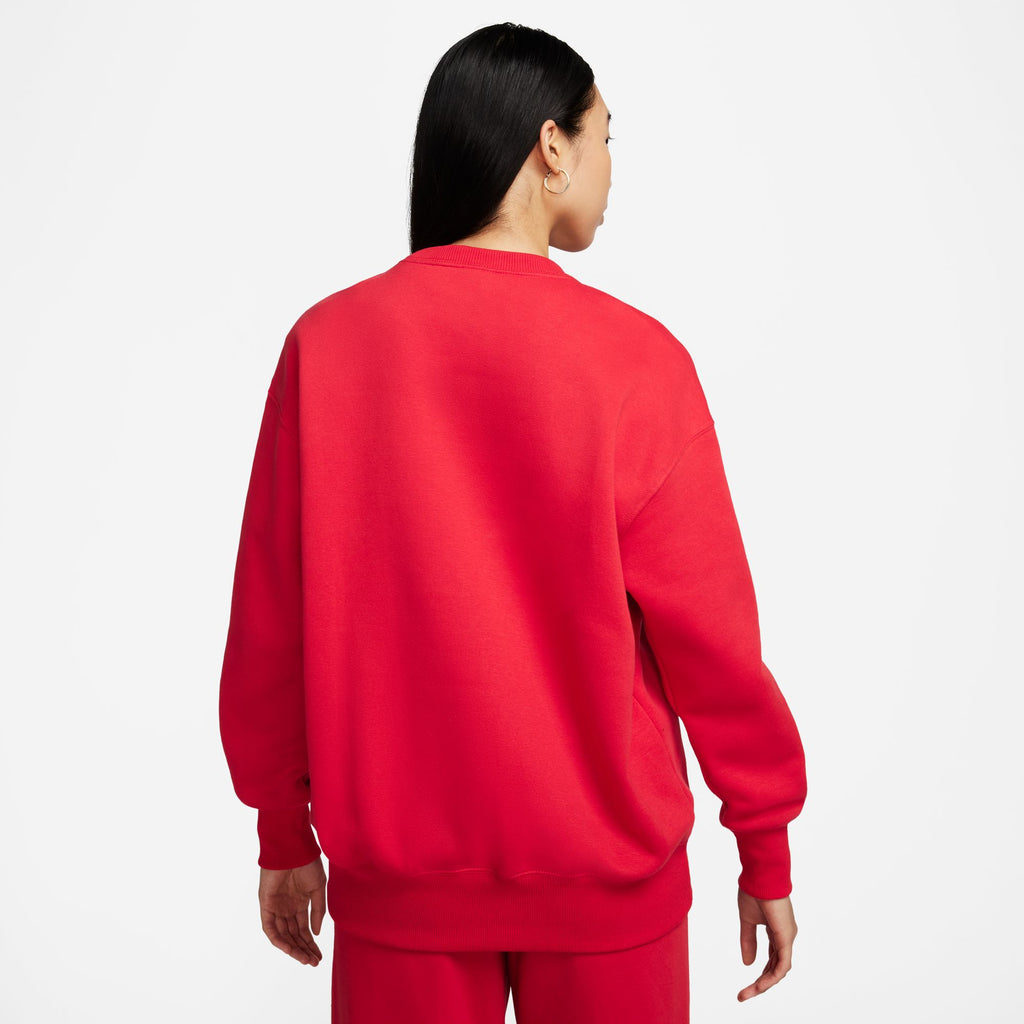 Nike Sportswear Phoenix Fleece Women's Oversized Crew-Neck Sweatshirt 'University Red/Sail'