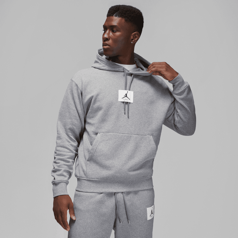 Jordan Flight Fleece Men's Pullover Hoodie 'Carbon Heather