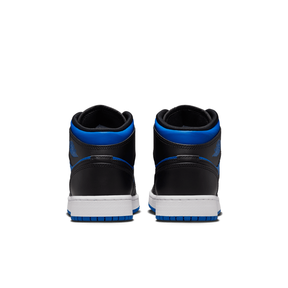 Air Jordan 1 Mid Big Kids' Shoes (GS) 'Black/Royal/White'