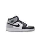 Air Jordan 1 Mid Big Kids' Shoes (GS) 'White/Black/Grey'