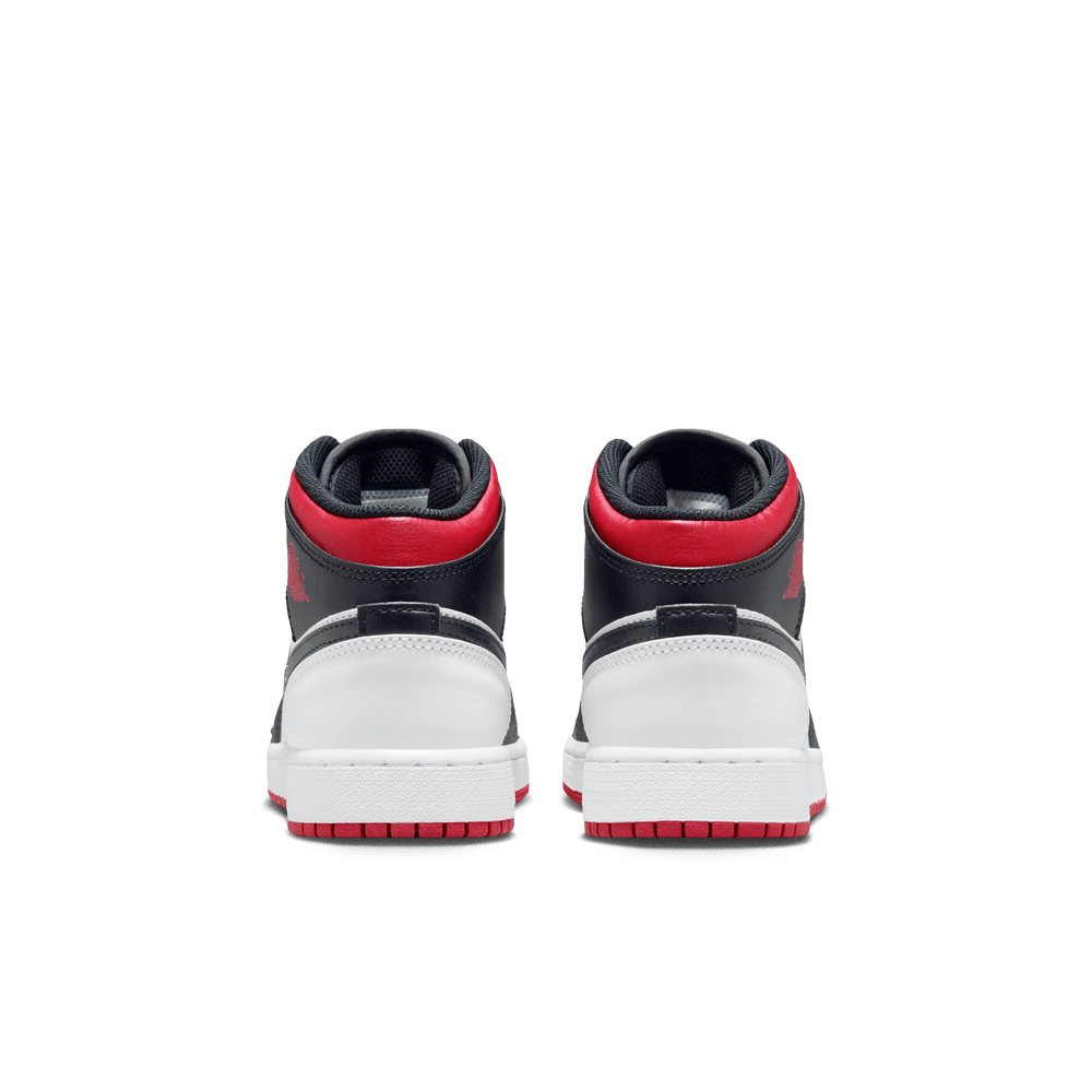Air Jordan 1 Mid Big Kids' Shoes (GS) 'White/Red/Black' – Bouncewear