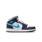Air Jordan 1 Mid Big Kids' Shoes (GS) 'Obsidian/Powder Blue'