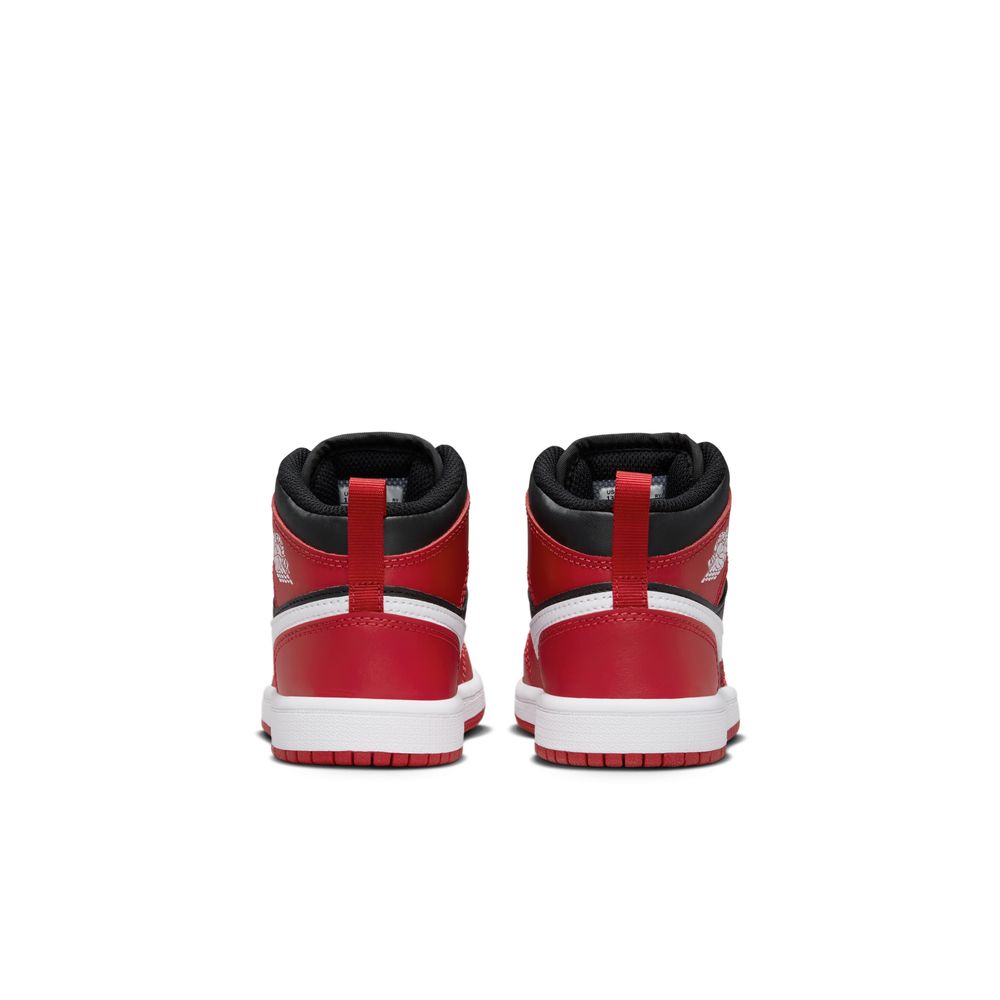 Jordan 1 Mid Little Kids' Shoes (PS) 'Black/Red/White'