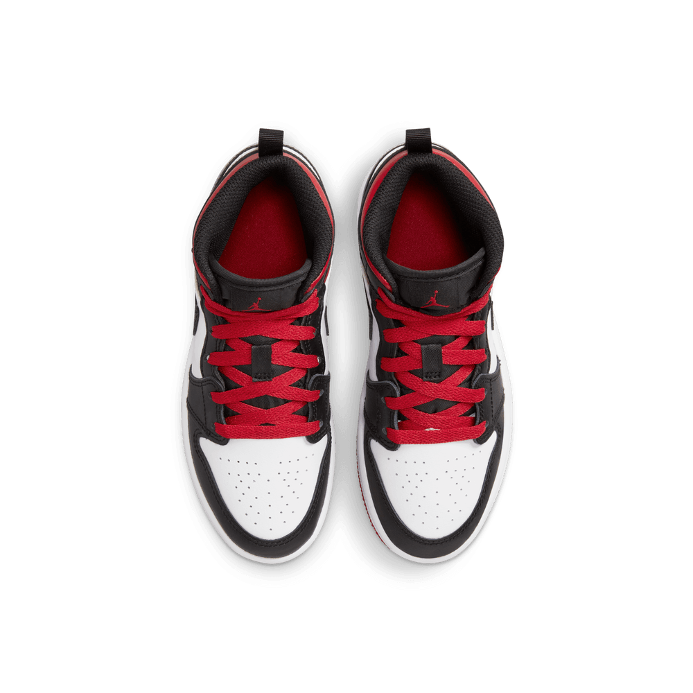 Jordan 1 Mid Little Kids' Shoes (PS) 'White/Red/Black'