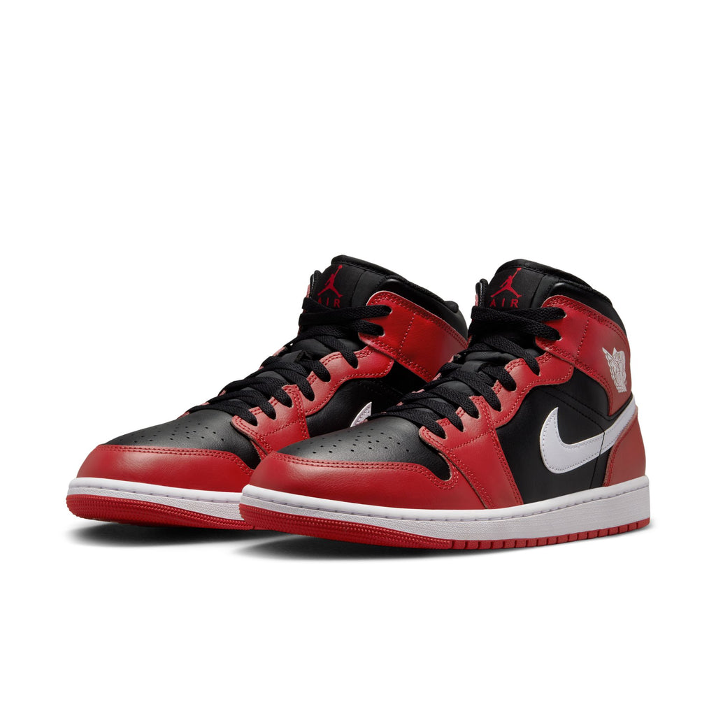 Air Jordan 1 Mid Men's Shoes 'Black/White/Gym Red'