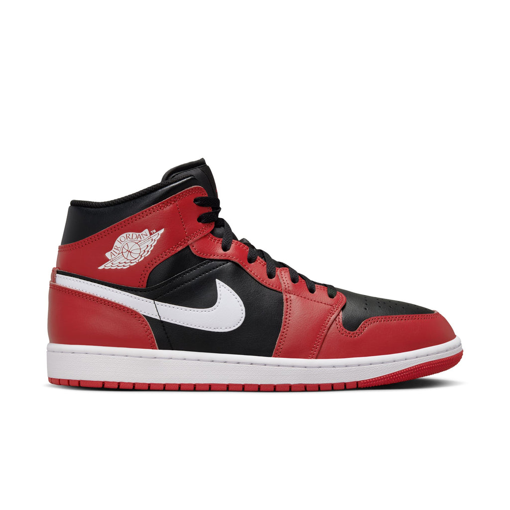 Air Jordan 1 Mid Men's Shoes 'Black/White/Gym Red'