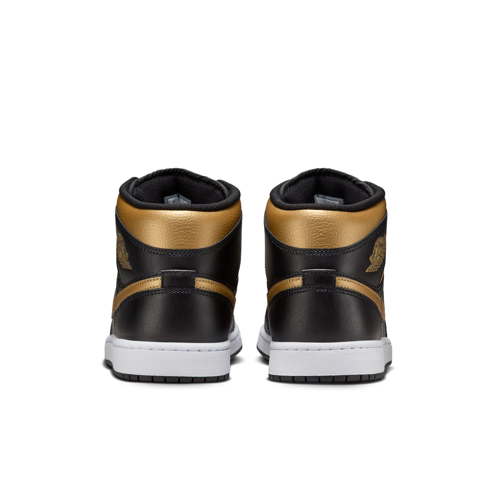 Air Jordan 1 Mid Men's Shoes 'Black/Gold/White'