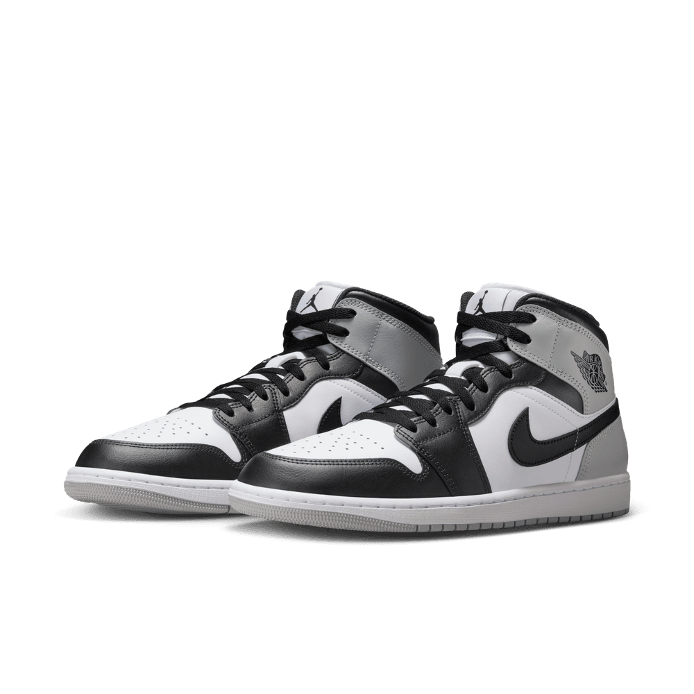 Air Jordan 1 Mid Men's Shoes 'White/Black/Gey'