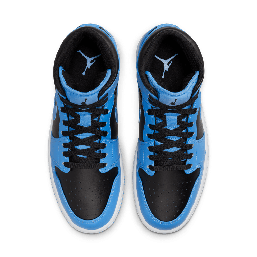 Air Jordan 1 Mid Men's Shoes 'Blue/Black/White'