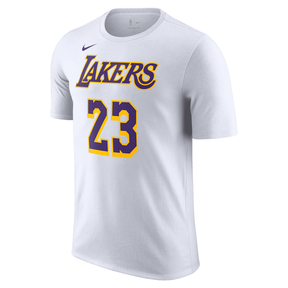 NIKE NBA LOS ANGELES LAKERS LEBRON JAMES 23 TEE AMARILLO for