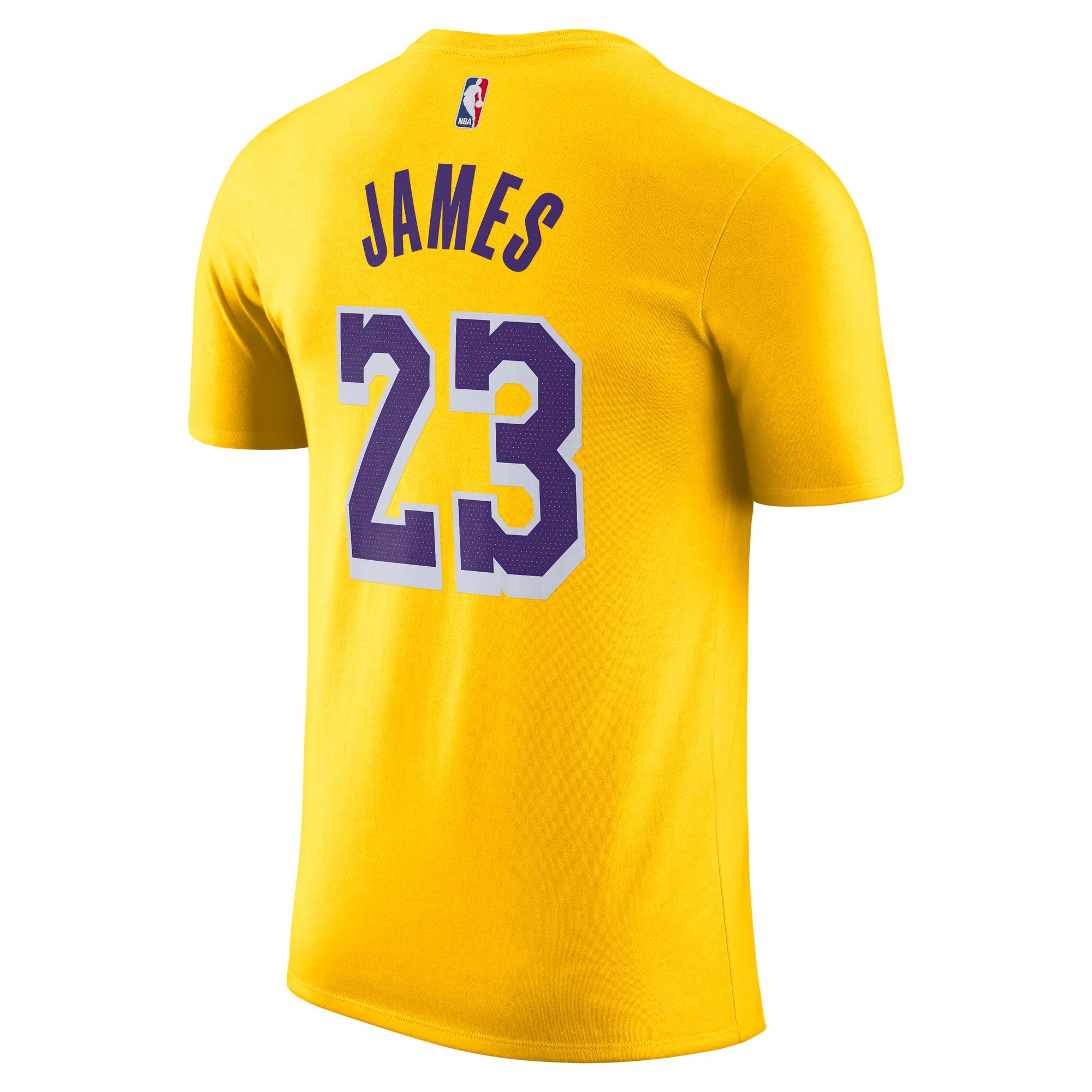 LeBron James Los Angeles Lakers Men s Nike NBA T Shirt Amarillo Bouncewear