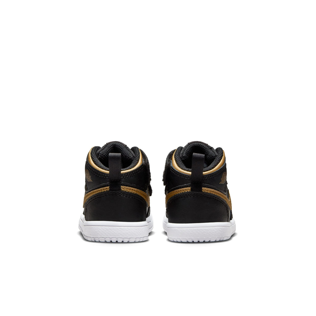 Jordan 1 Mid Alt Baby/Toddler Shoes (TD) 'Black/Gold/White'