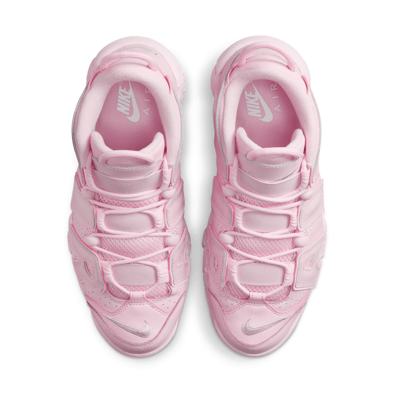 Nike uptempo sales pink and white