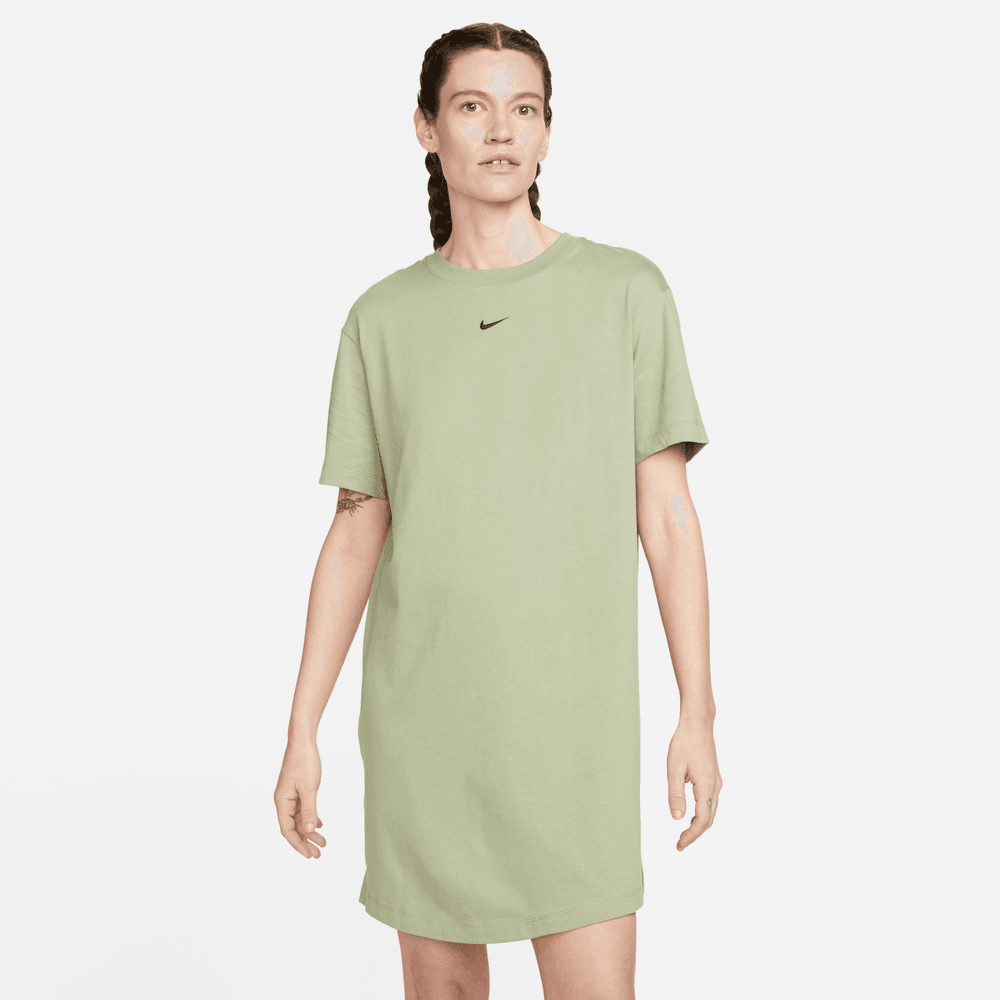 Nike Sportswear Essential Women's Short-Sleeve T-Shirt Dress 'Oil Green/Black'