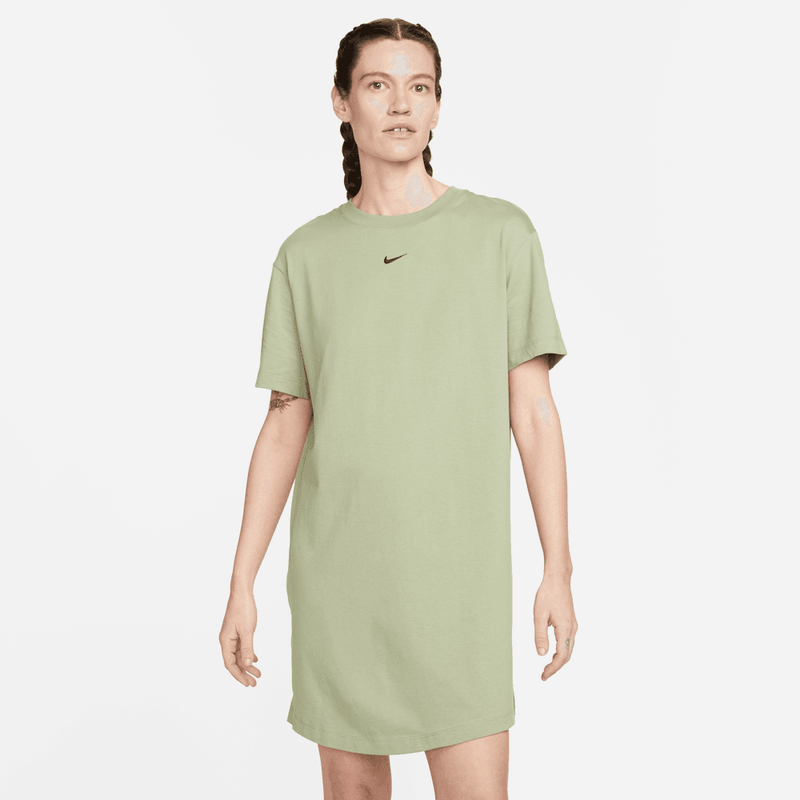 Nike Sportswear Essential Women's Short-Sleeve T-Shirt Dress 'Oil Green/Black'