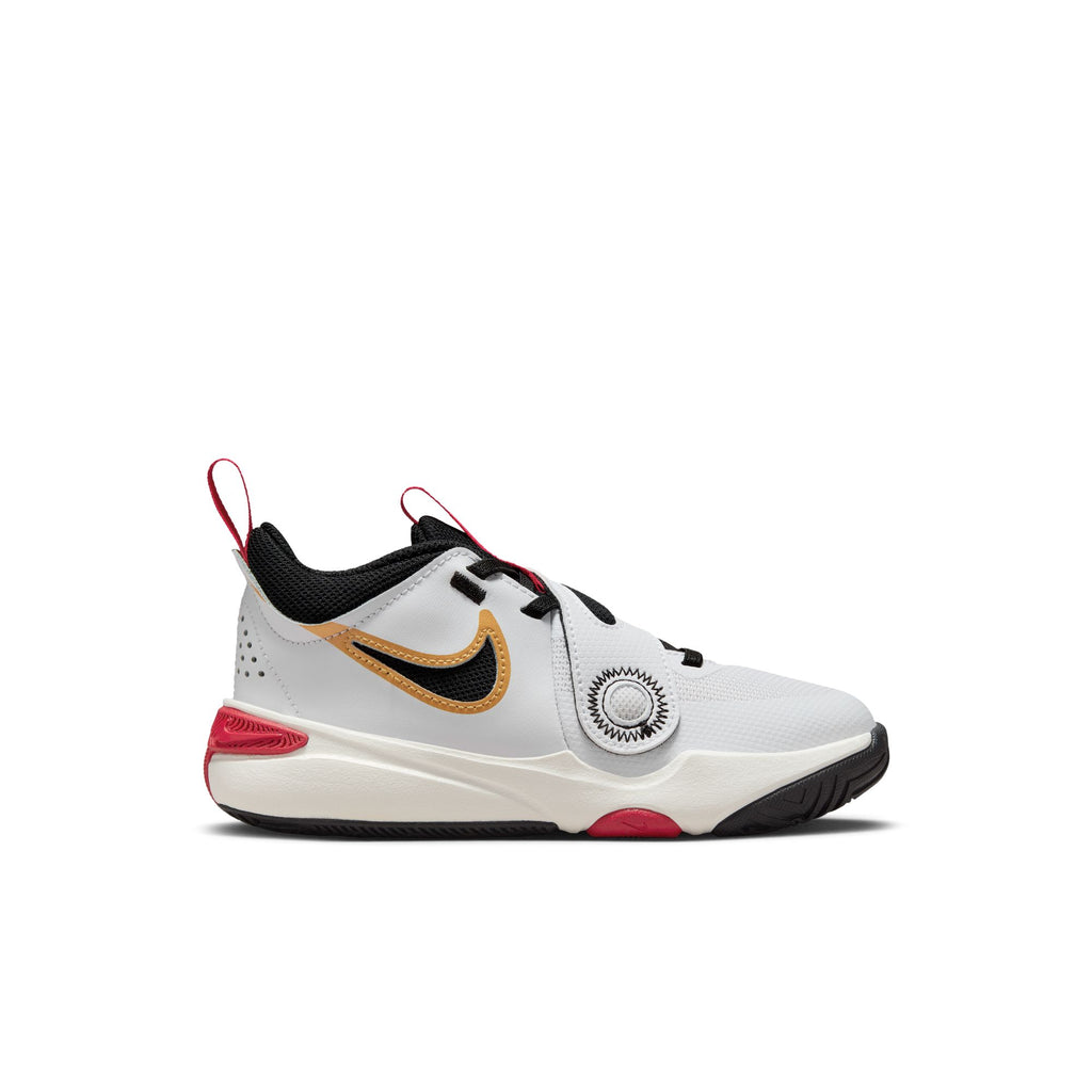 Nike Team Hustle D 11 Little Kids' Shoes (PS)'White/Black/Gold/Red'